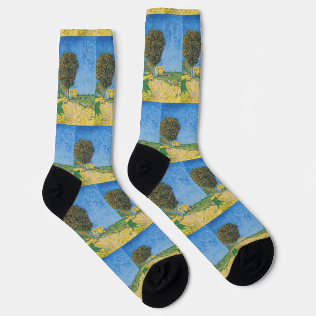 Chaussette Avenue à Arles avec Maisons par Vincent van Gogh (Droite)