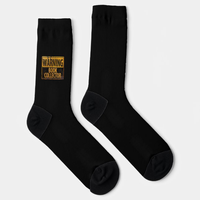 Chaussette AVERTISSEMENT COLLECTIONNEUR DE LIVRES - Panneau d (Droite)