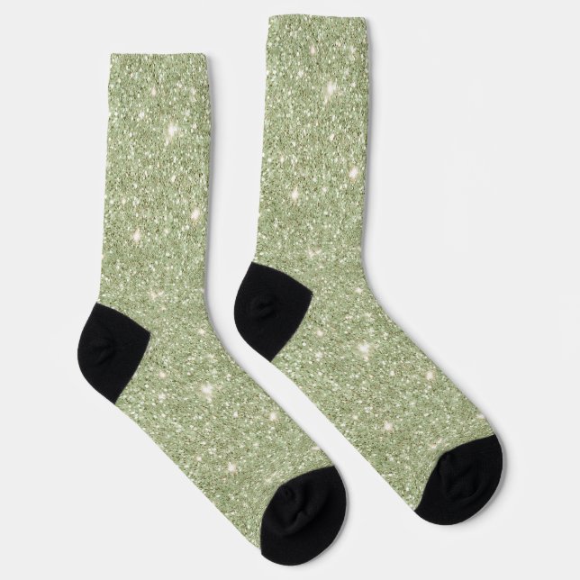 Chaussette Avocado Green Glitter (Droite)