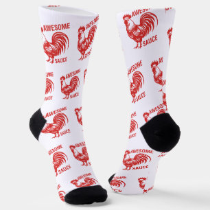 Chaussette Awesome Rooster de sauce drôle