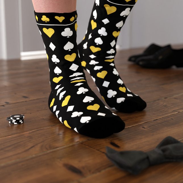 Chaussette Bachelor Party Groom Poker Nuit Chaussettes Person (Perfect socks for your poker night. You can add your name on the bottom)