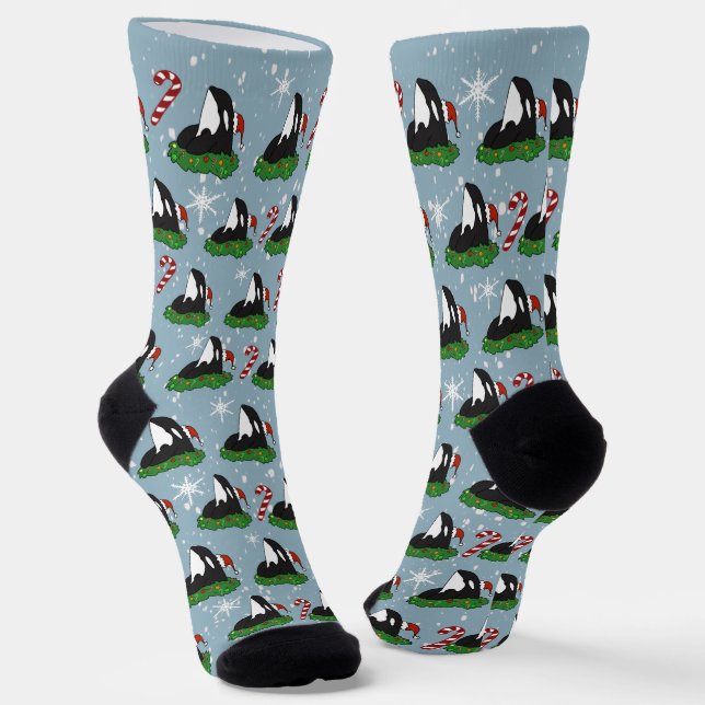 Chaussette Baleine tueuse Orca Christmas (Angulaire)