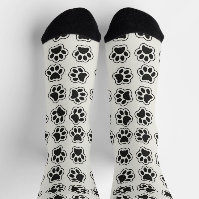 Chaussette Balles noires, Paws de chien, Paws de chat, Plan (Haut)