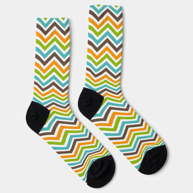 Chaussette Bande colorée Chevron (Droite)