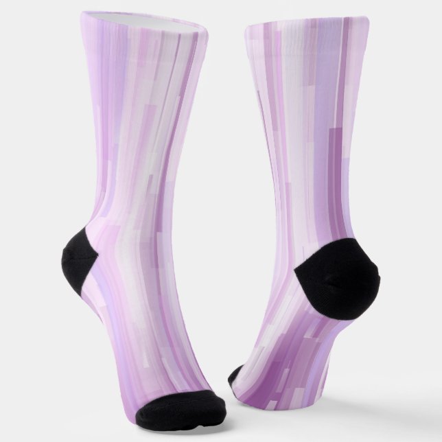 Chaussette Bande géométrique Lavande molle (Angulaire)