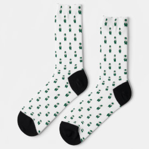 Chaussette Bande Marche Clarinet Rabbit Vert Or