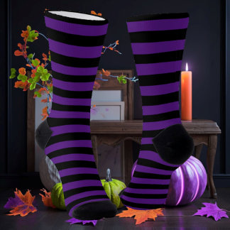 Chaussette Bande noire et violette