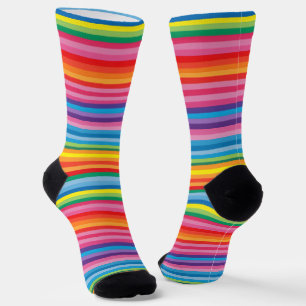 Chaussette Bandes arc-en-ciel gaies