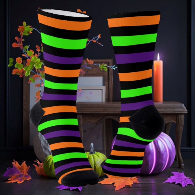 Chaussette Bandes d'Halloween (Créateur téléchargé)