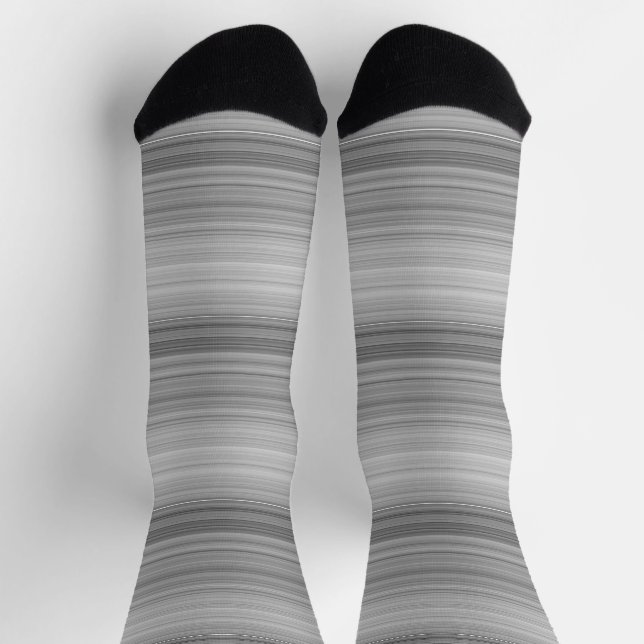 Chaussette Bandes gris mignonnes (Haut)