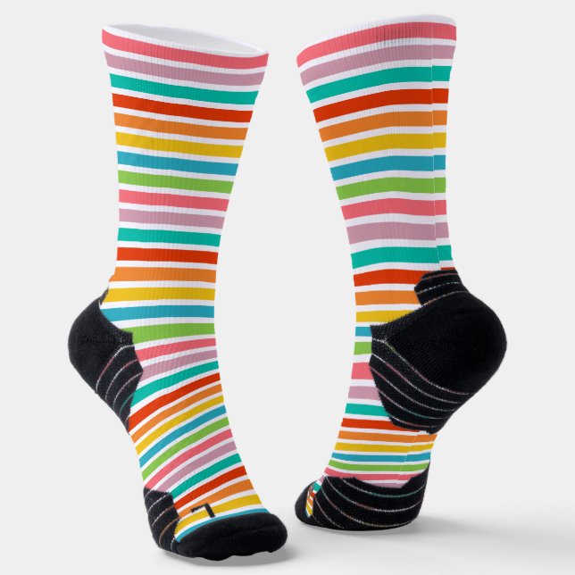 Chaussette Bandes horizontales colorées (Angulaire)