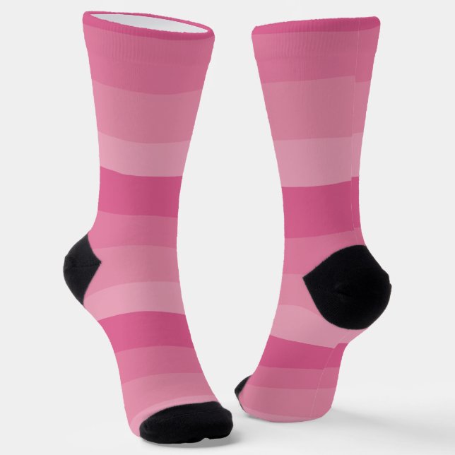 Chaussette Bandes inégales - Rose (Angulaire)
