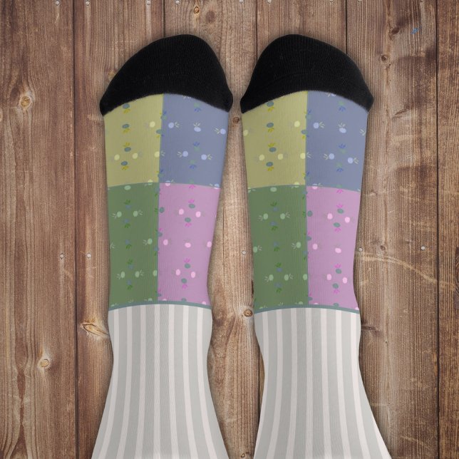 Chaussette Bandes sauvages secrètes avec quatre champs de pom (Créateur téléchargé)