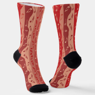 Chaussette Bandes verticales des notes de musique