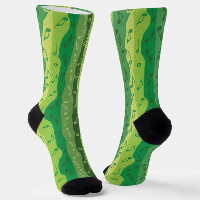 Chaussette Bandes verticales des notes de musique (Angulaire)