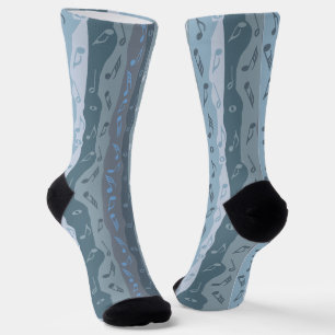 Chaussette Bandes verticales des notes de musique