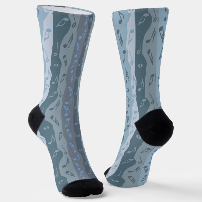 Chaussette Bandes verticales des notes de musique (Angulaire)