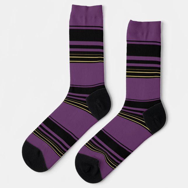 Chaussette Bandes violettes mignonnes (Gauche)
