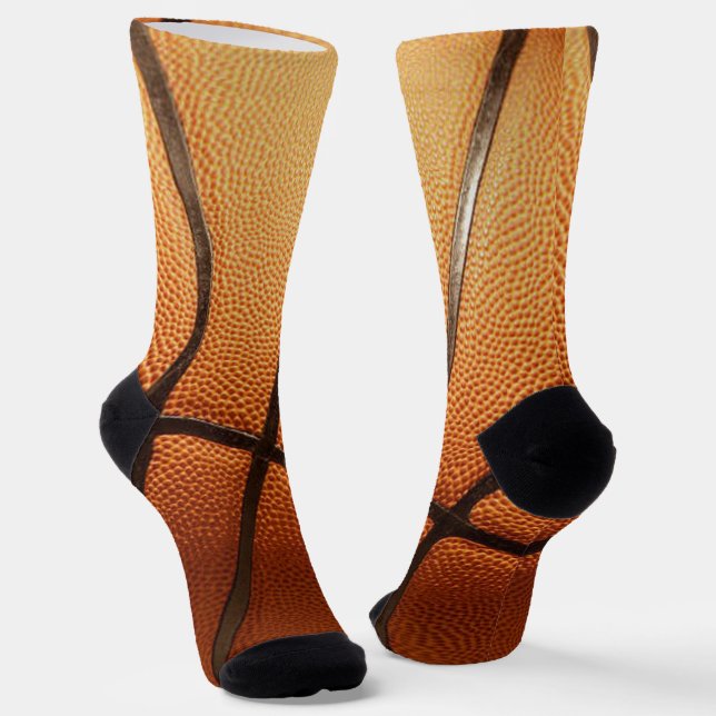 Chaussette Basket-ball Pimply Orange, Chaussettes Full Print  (Angulaire)
