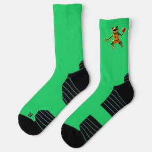 Chaussette Basketball Frog chaussettes vert haute performance