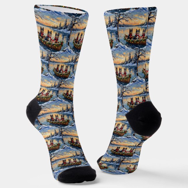Chaussette Bateau de Noël de vacances de Lappish finlandais (Angulaire)