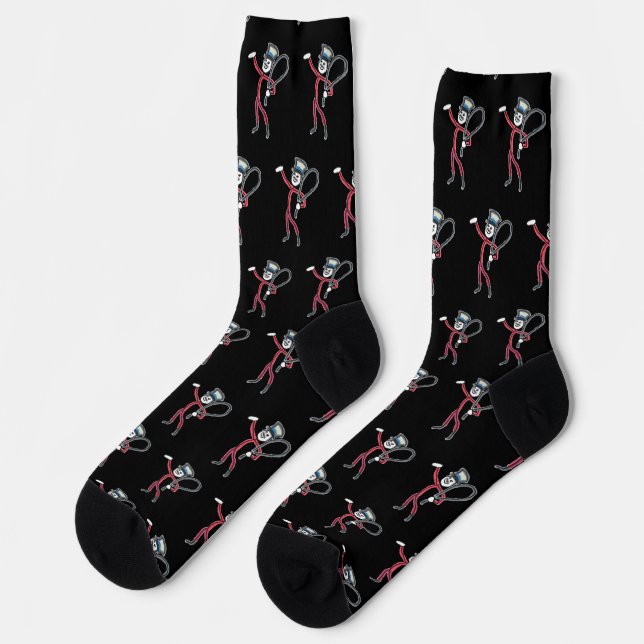 Chaussette Bâtonnet Maître de piste de cirque (Gauche)