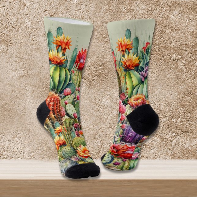 Chaussette Beau Cactus Flower (Créateur téléchargé)