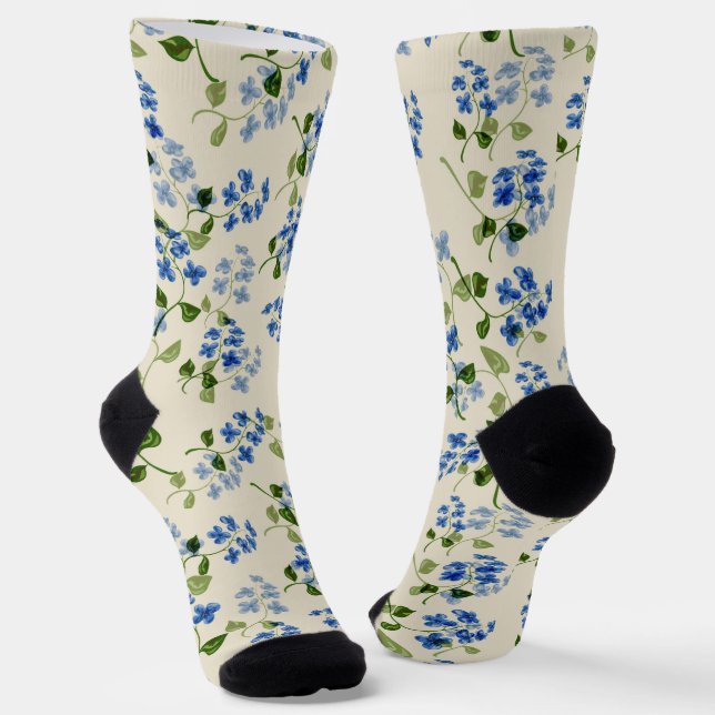 Chaussette Beau motif fleuri sans soudure (Angulaire)