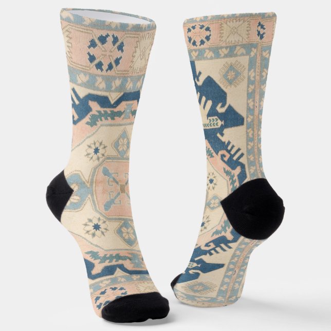 Chaussette Beau tapis kilim antique oriental (Angulaire)