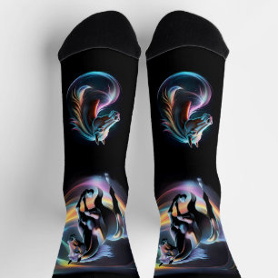 Chaussette Beauté dans la mer - ChevauxChaussettes d'équipage