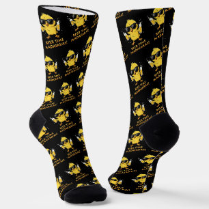 Chaussette Beer Time Madafakas Drôle Mème Duck Goose Retro
