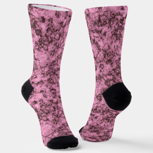 Chaussette Belle veine rose marbre clair foncé (Angulaire)