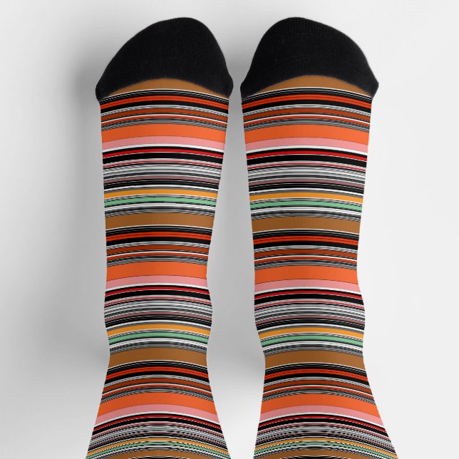 Chaussette Belles rayures colorées (Haut)