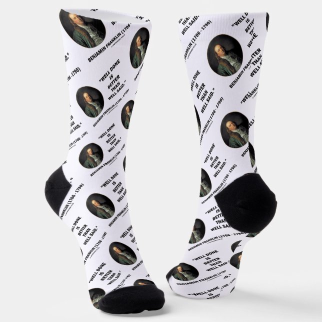 Chaussette Benjamin Franklin Bien Fait Mieux Que Bien Dit (Angulaire)