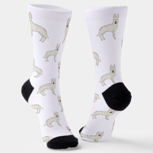 Chaussette Berger suisse blanc GSD mignon chien Motif