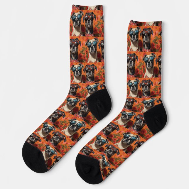 Chaussette Bergers d'Anatolie Roses de la Saint-Valentin (Gauche)