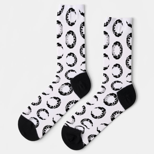 Chaussette Bewitting Black Crescent Moon Silhouette (Gauche)
