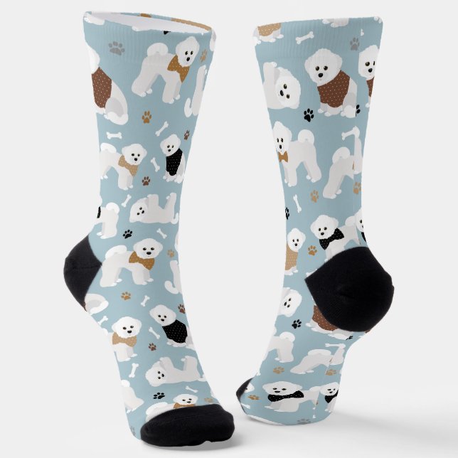 Chaussette Bichon Frise Bones and Paws Chaussettes (Angulaire)