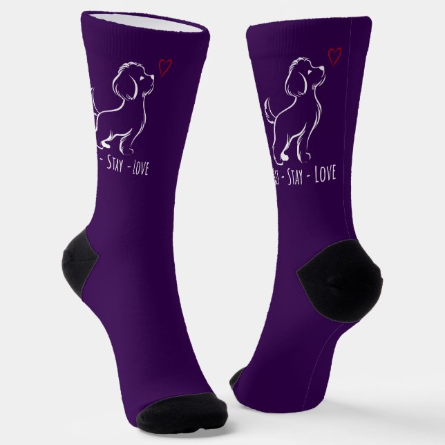 Chaussette Bichon Sit-Stay-Love (Angulaire)