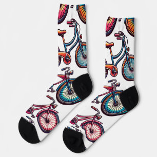 Chaussette Bicyclettes amusantes pour cycliste amoureux femme