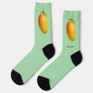 Chaussette Big Mango, Sweet Fruit and Name on Green