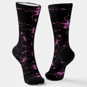 Chaussette Bijoux roses Art Moderne