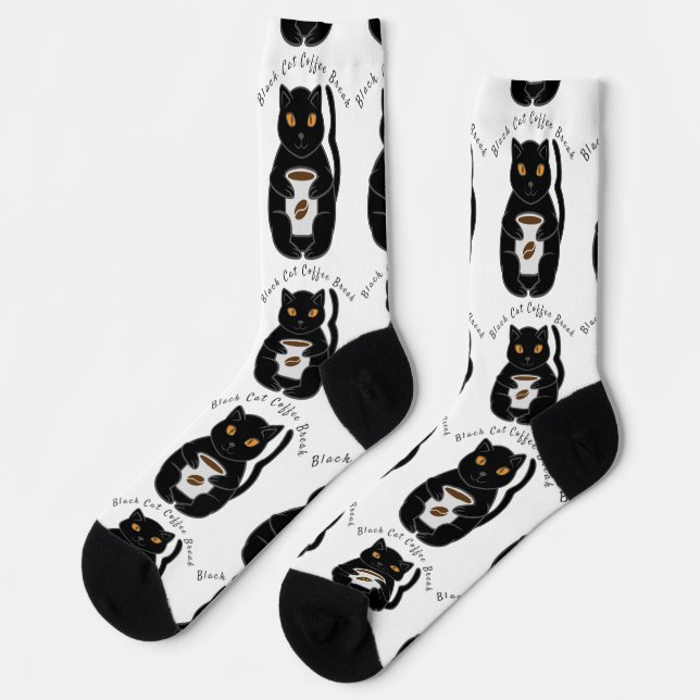 Chaussette Black Cat Coffee Break Thunder_Cove (Gauche)