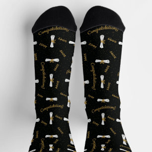 Chaussette Black Félicitations Diplôme Année Chaussettes