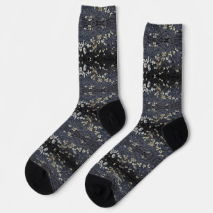 Chaussette Black Lace 1 Motif Écorce d'Arbre