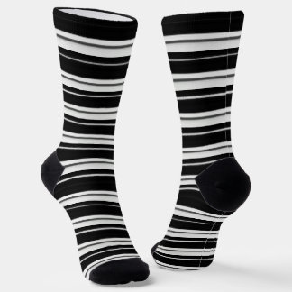 Chaussette Black Stripe Socks – Bold Monochrome Style