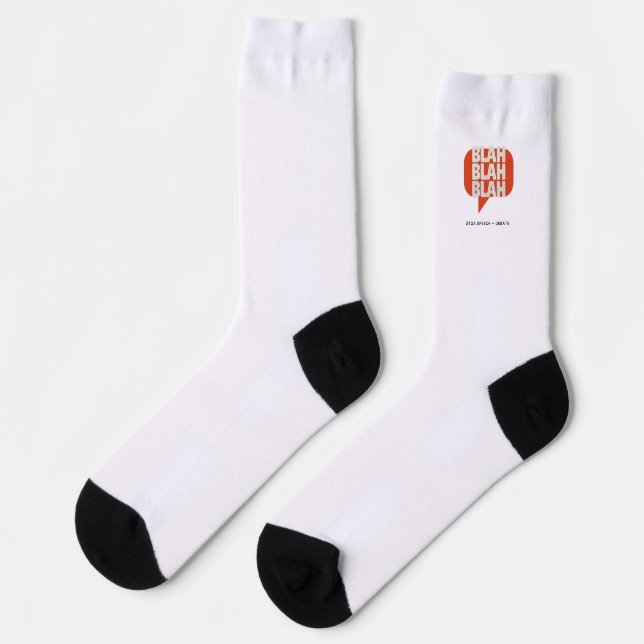 Chaussette Blah, Blah, Blah Crew Socks (Gauche)