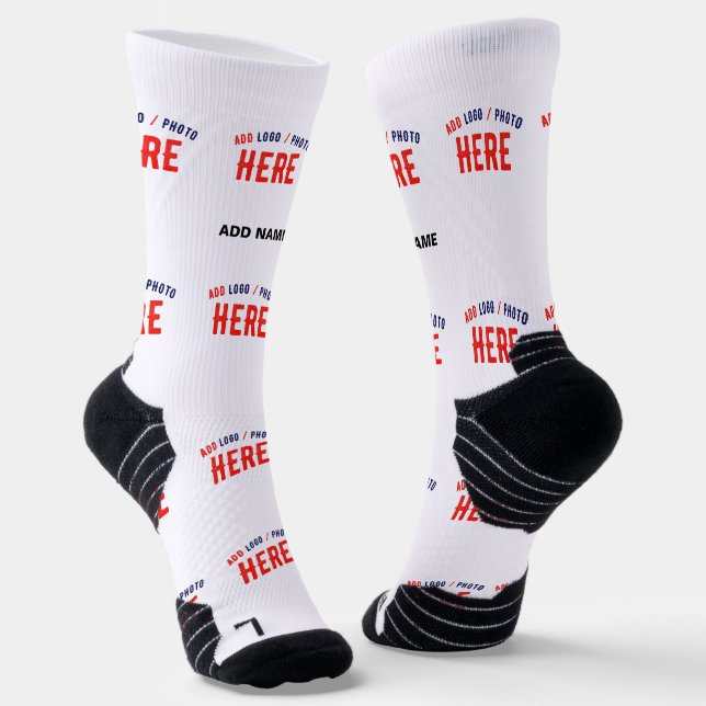 CHAUSSETTE BLANC PERSONNALISABLE MODERNE DE MARQUE VÉRIFIÉE S (Angulaire)