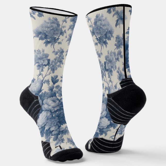 Chaussette Bleu classique sur Chaussettes d'équipage en toile (Angulaire)