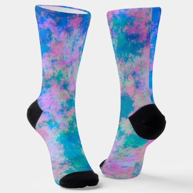 Chaussette Bleu et rose (Angulaire)